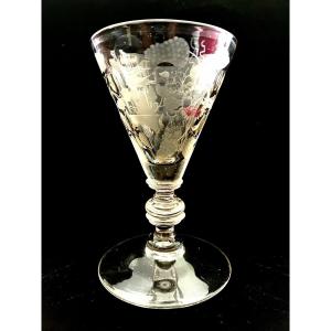 Verre Soufflé Et Gravé Bohème ou Bavière vers 1690 