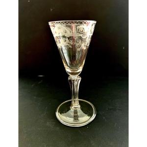 Large Blown And Engraved Glass Early 18th Century