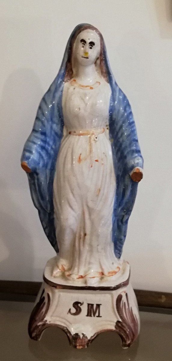 Virgin In Eighteenth Brittany Earthenware