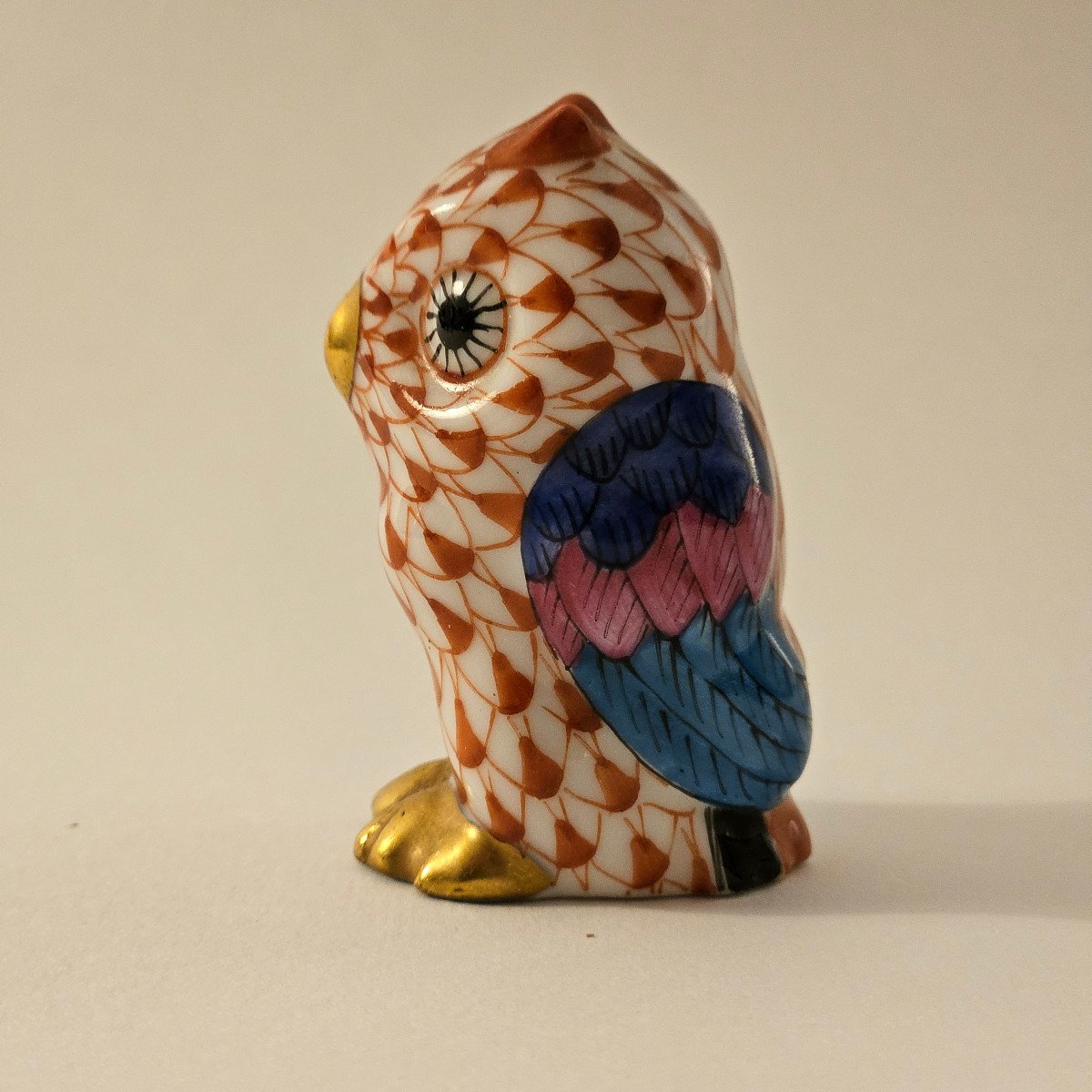 Hibou En Porcelaine De Herend Hungary-photo-2