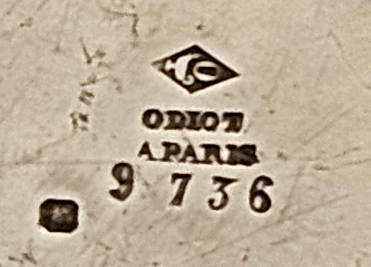 Odiot Grand Plat Ovale En Argent Massif 1892g  couronne comtale-photo-3