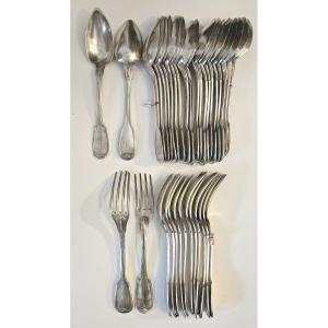  23 Spoons And 13 Forks Sterling Silver Minerva And Old Man Hallmark Fillet Model