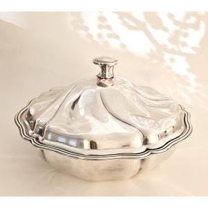 Christofle Vegetable Dish Contourné Chinon Silver Metal