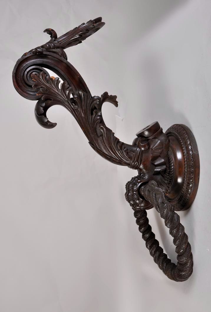 Paire De Porte Torchères En Bois Sculpté, Italie, XIXè Siècle-photo-4