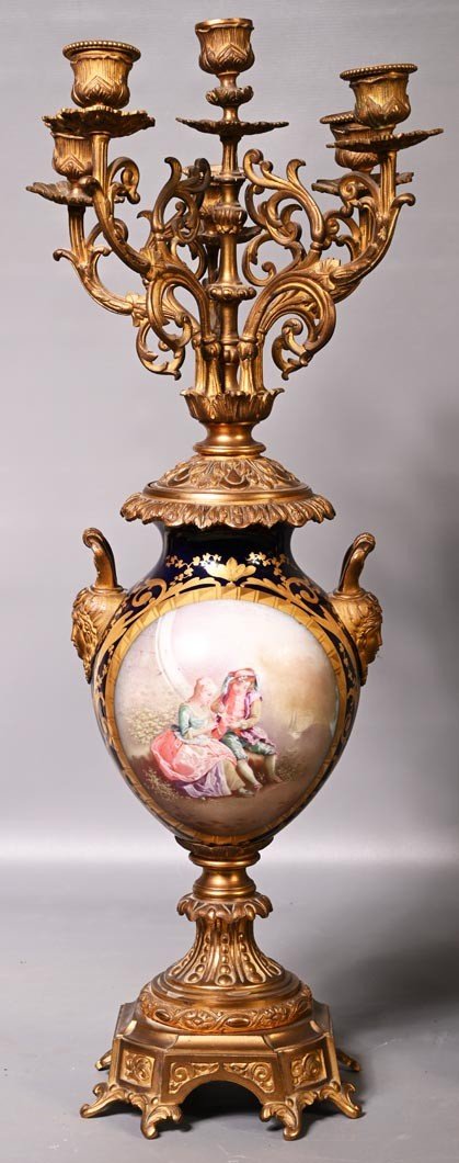 Garniture De Sevres  Aux Putti En Bronze-photo-3