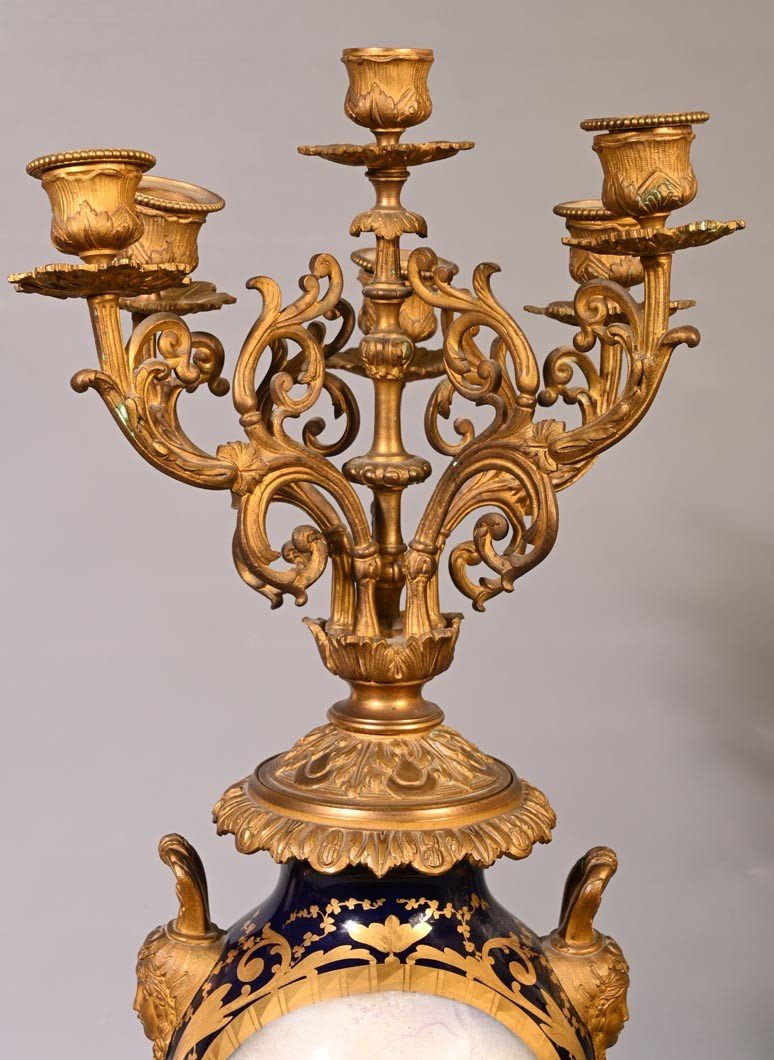 Garniture De Sevres  Aux Putti En Bronze-photo-7