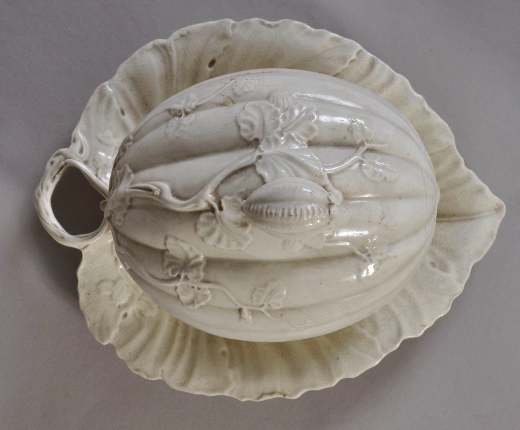 Leeds Pottery, Sauceboat In Fine Earthenware, Late Nineteenth Century-photo-1