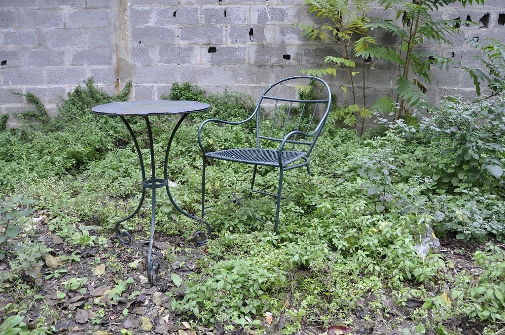 Garden Furniture, Circa 1900, Iron And Resin-photo-3