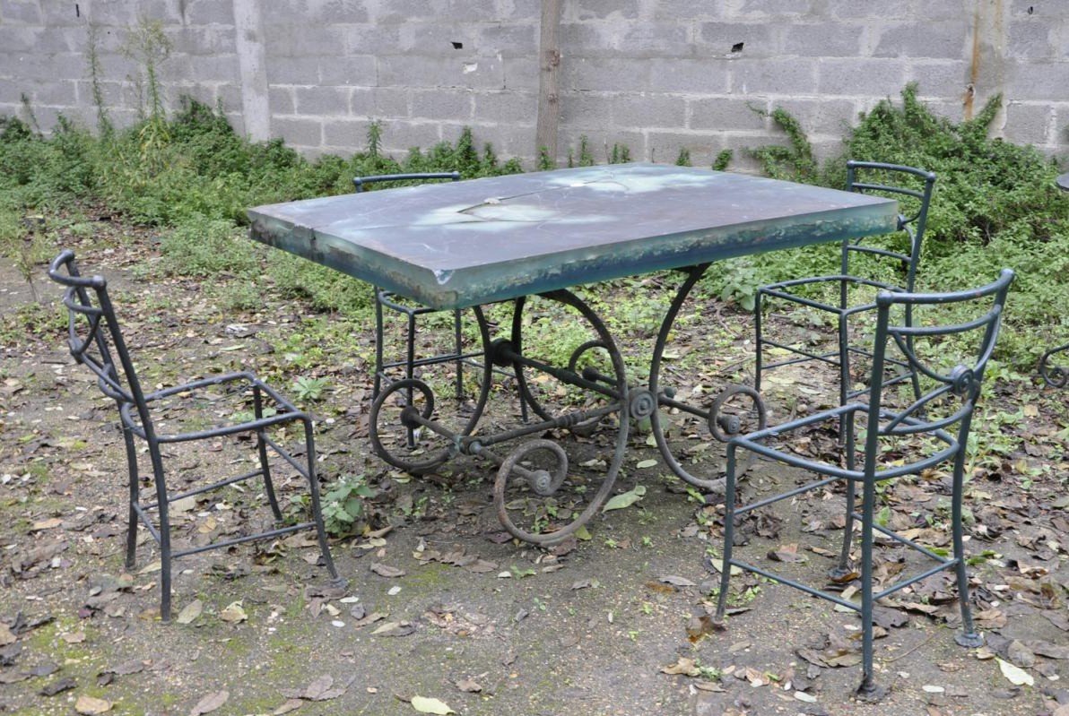 Garden Furniture, Circa 1900, Iron And Resin