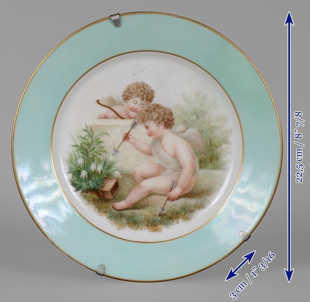 Limoges Porcelain: “putti Plates”-photo-2