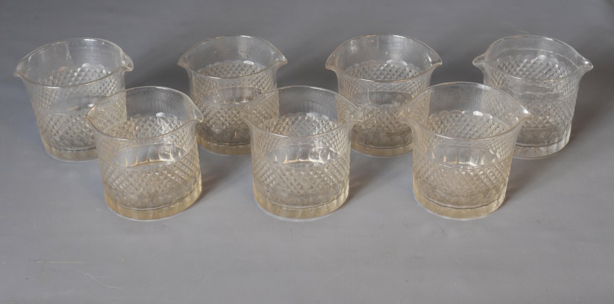 Set Of 7 Crystal Vessels