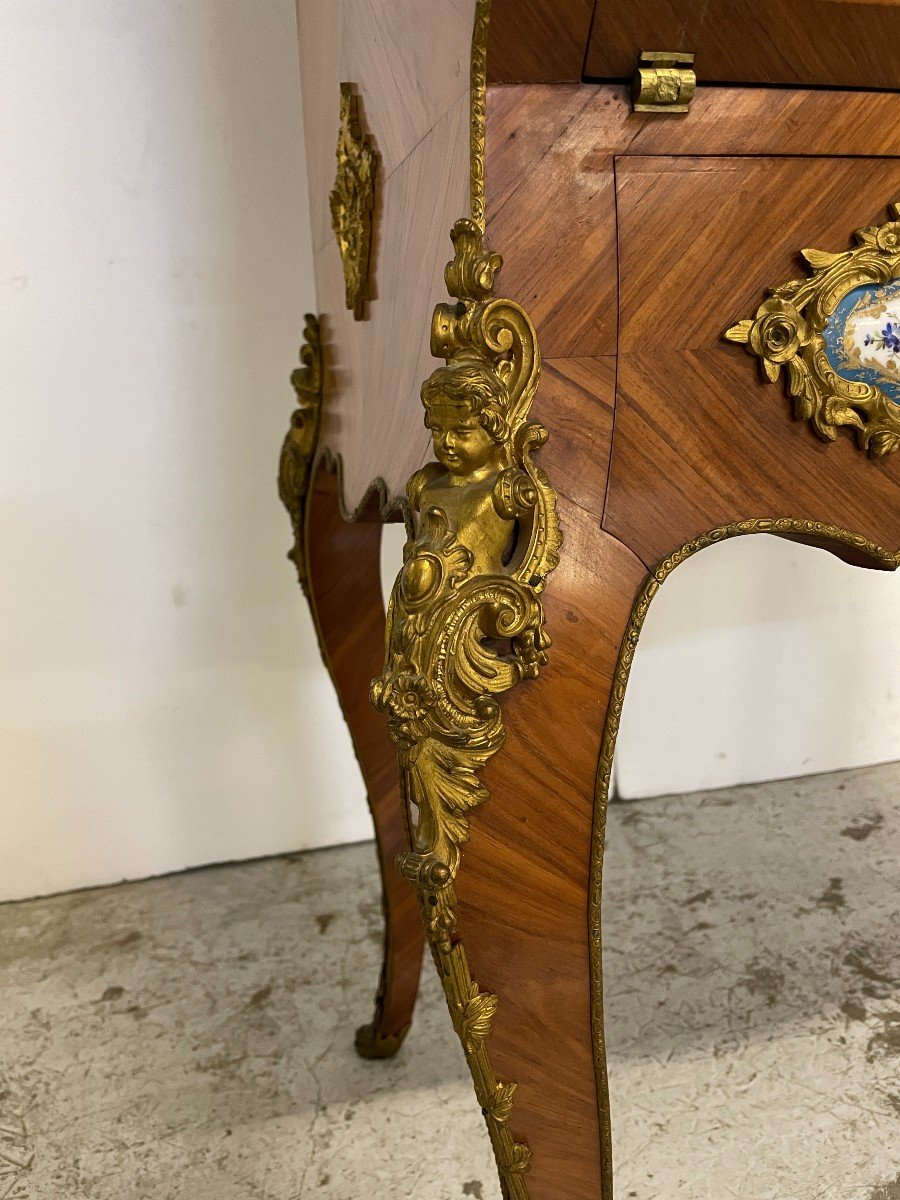 Napoléon III Style Furniture With Porcelain Decoration-photo-2