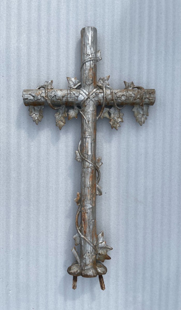 Cast Iron Catholic Cross Set-photo-2