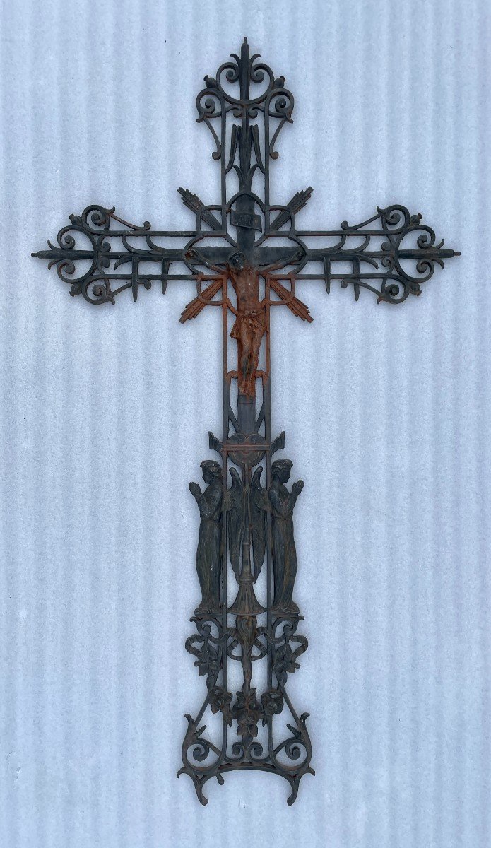 Cast Iron Catholic Cross Set-photo-6