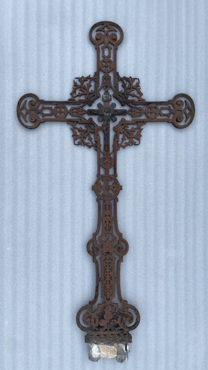 Cast Iron Catholic Cross Set-photo-7