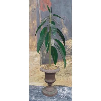 Centerpiece Forming A Palm Tree In A Medicis Vase