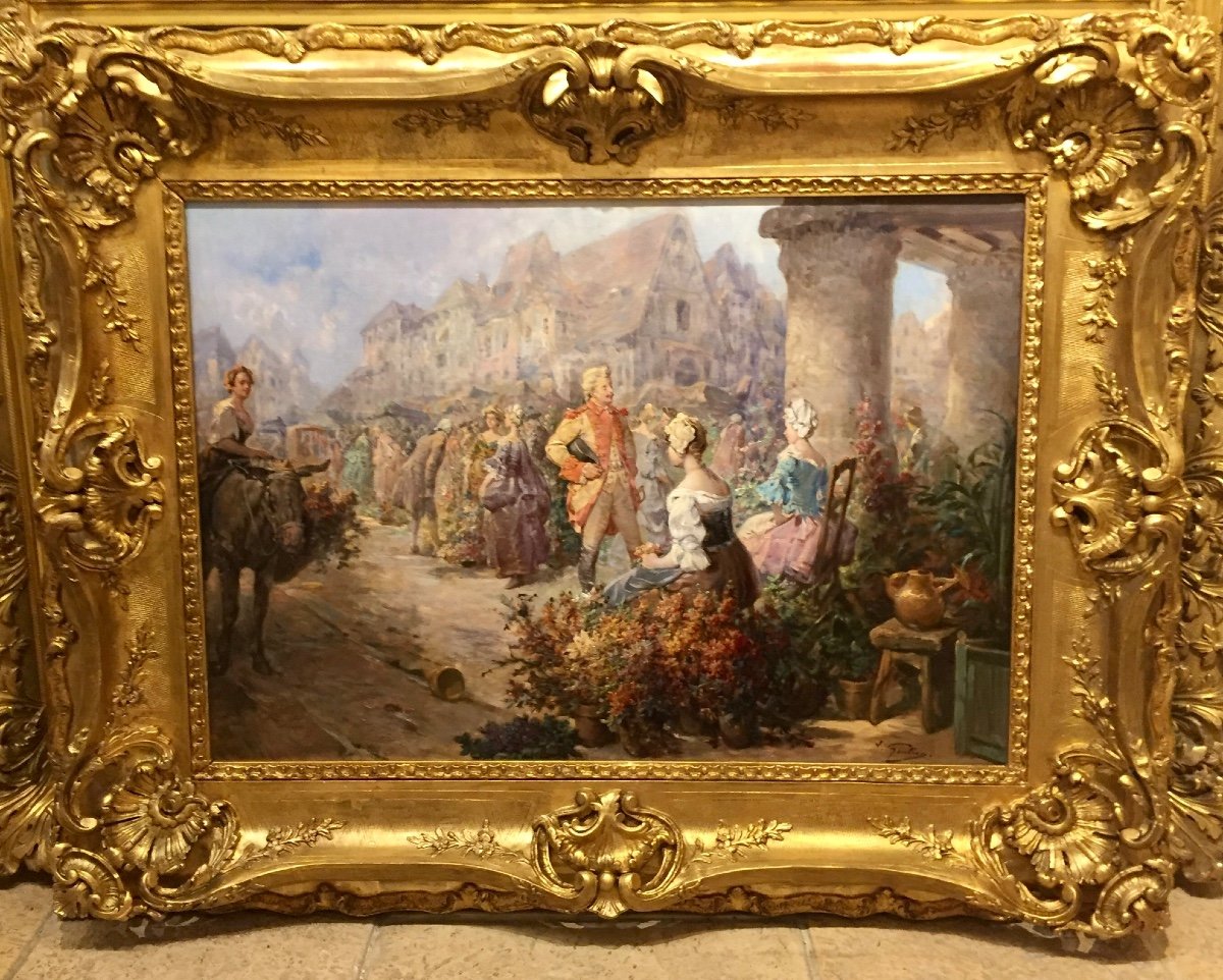 Scène De Marché Par Louis Gontier-photo-1