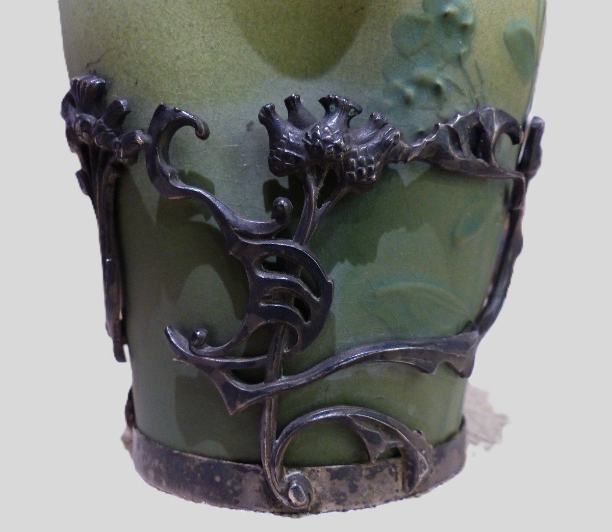 Pretty Floral Vase From Sarreguemines-photo-2