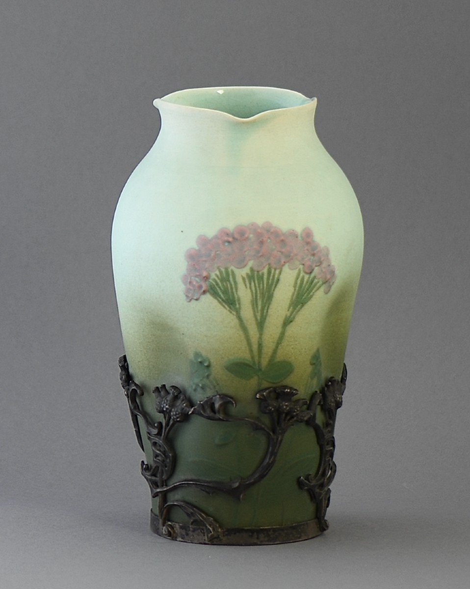 Pretty Floral Vase From Sarreguemines