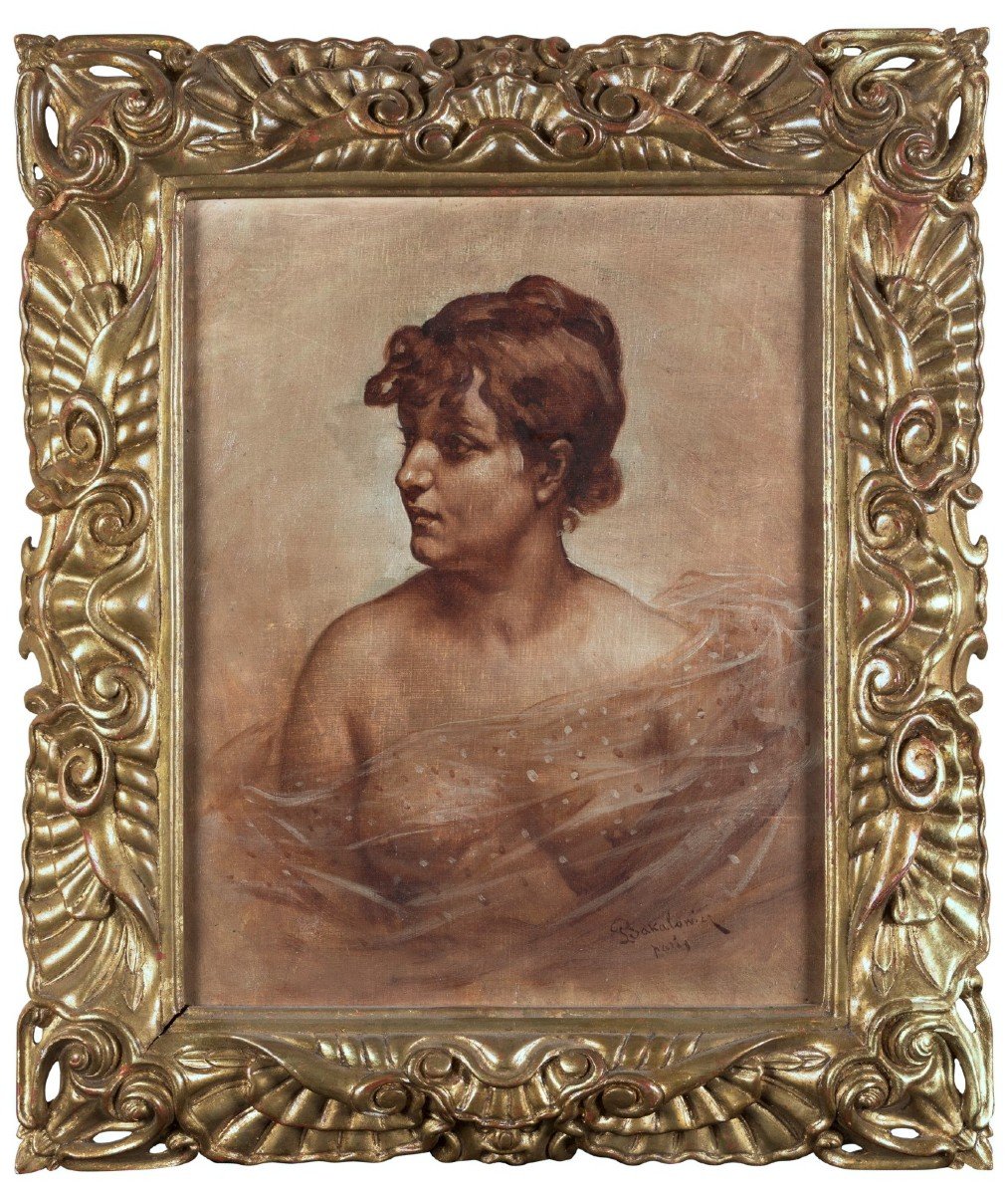 Portrait De Femme Par Ladisław Bakałowicz