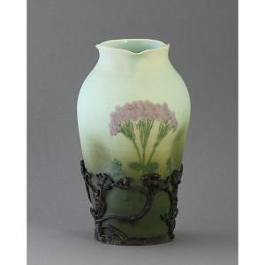 Pretty Floral Vase From Sarreguemines