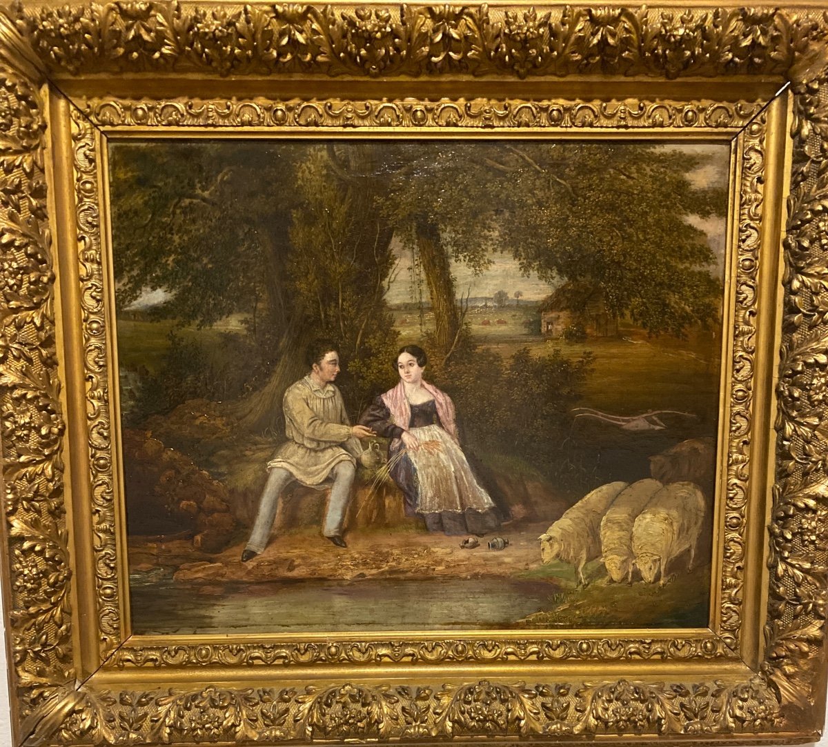 19th Century English School Oil On Canvas