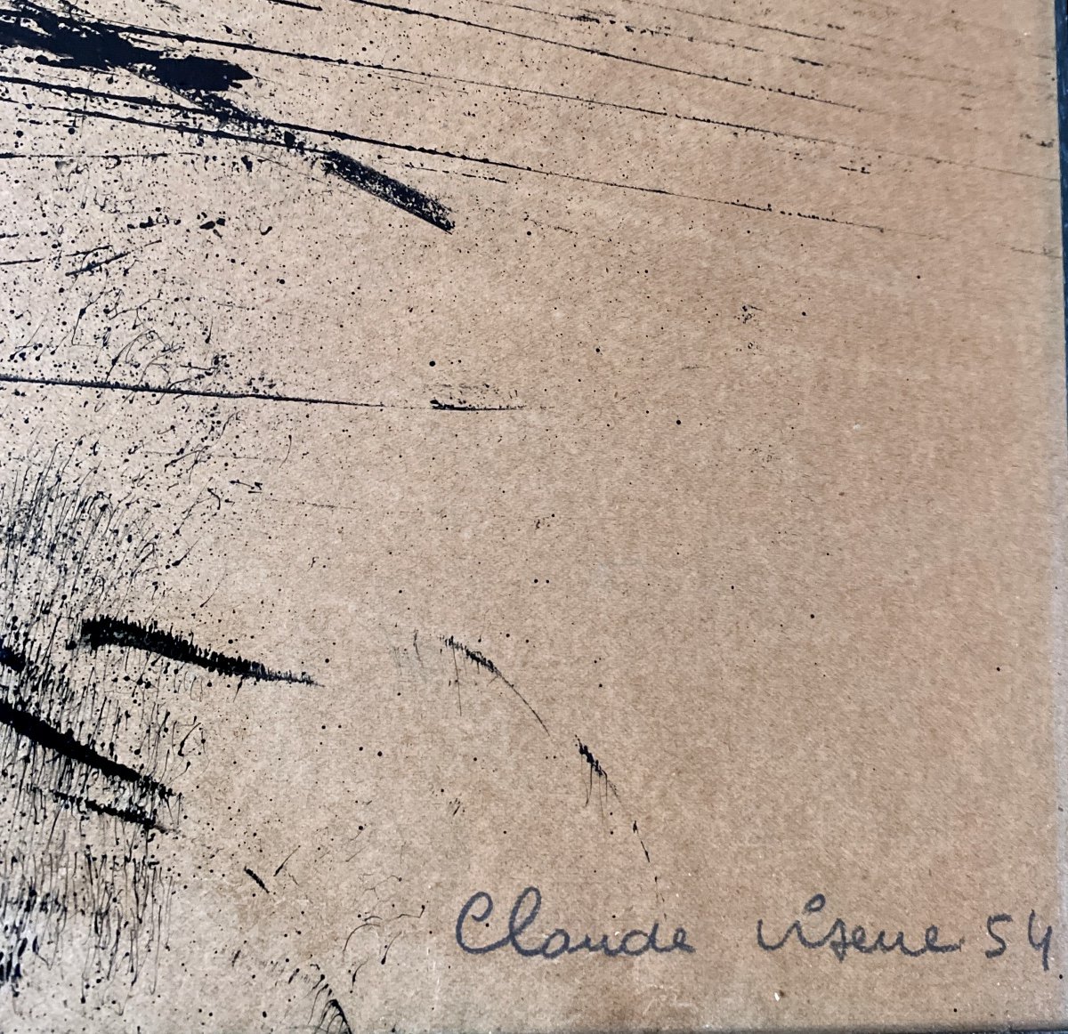 Claude VISEUX (1927-2008) ENCRE MODERNE Datée 54-photo-3