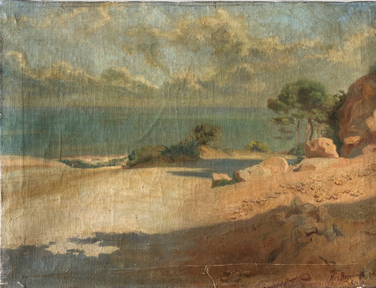 François Max Bugnicourt (1868-1936)huile Sur Toile «kouba»