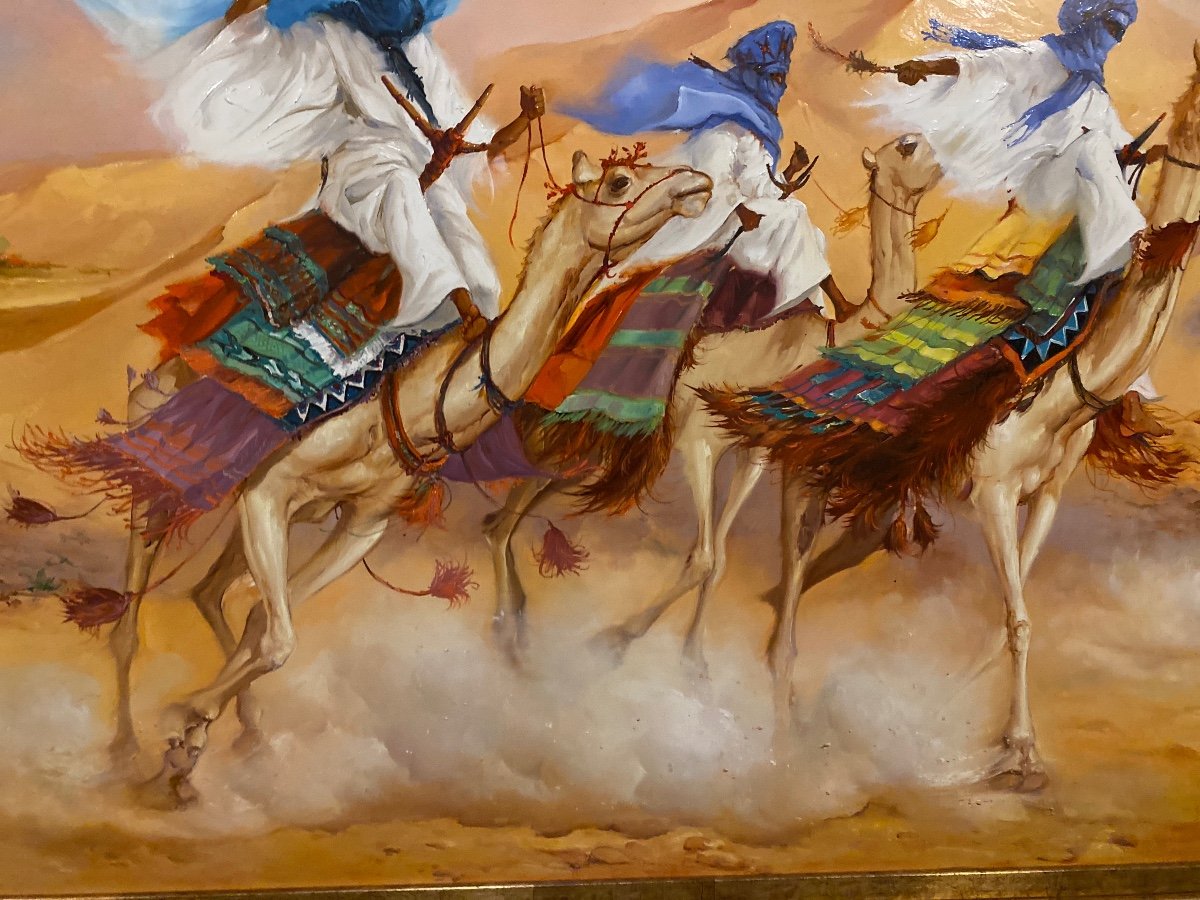 Corominas Georges (1945) "golden Sands Festival" Oil On Canvas-photo-6