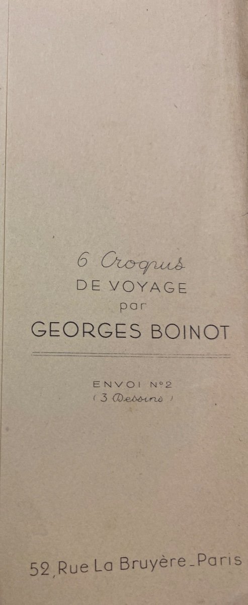 GEORGES BOINOT (1937)  Croquis De Voyage -photo-7