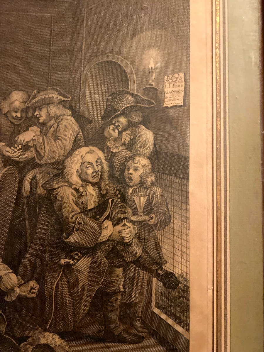 Hogarth William (1697-1764) Engraving "the Gambling House"-photo-6