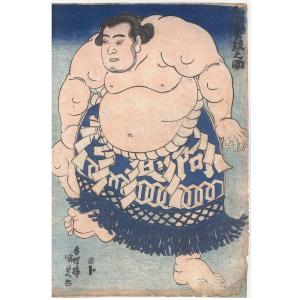 Japanese Print By Utagawa Kunisada | The Wrestler ōnomatsu Midorinosuke