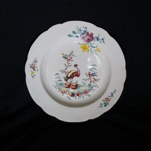 Assiette En Porcelaine De Tournai Aux Oiseaux - XVIIIe