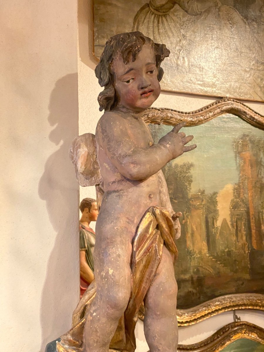 Pair Of Wooden Putti Late 17th-photo-8