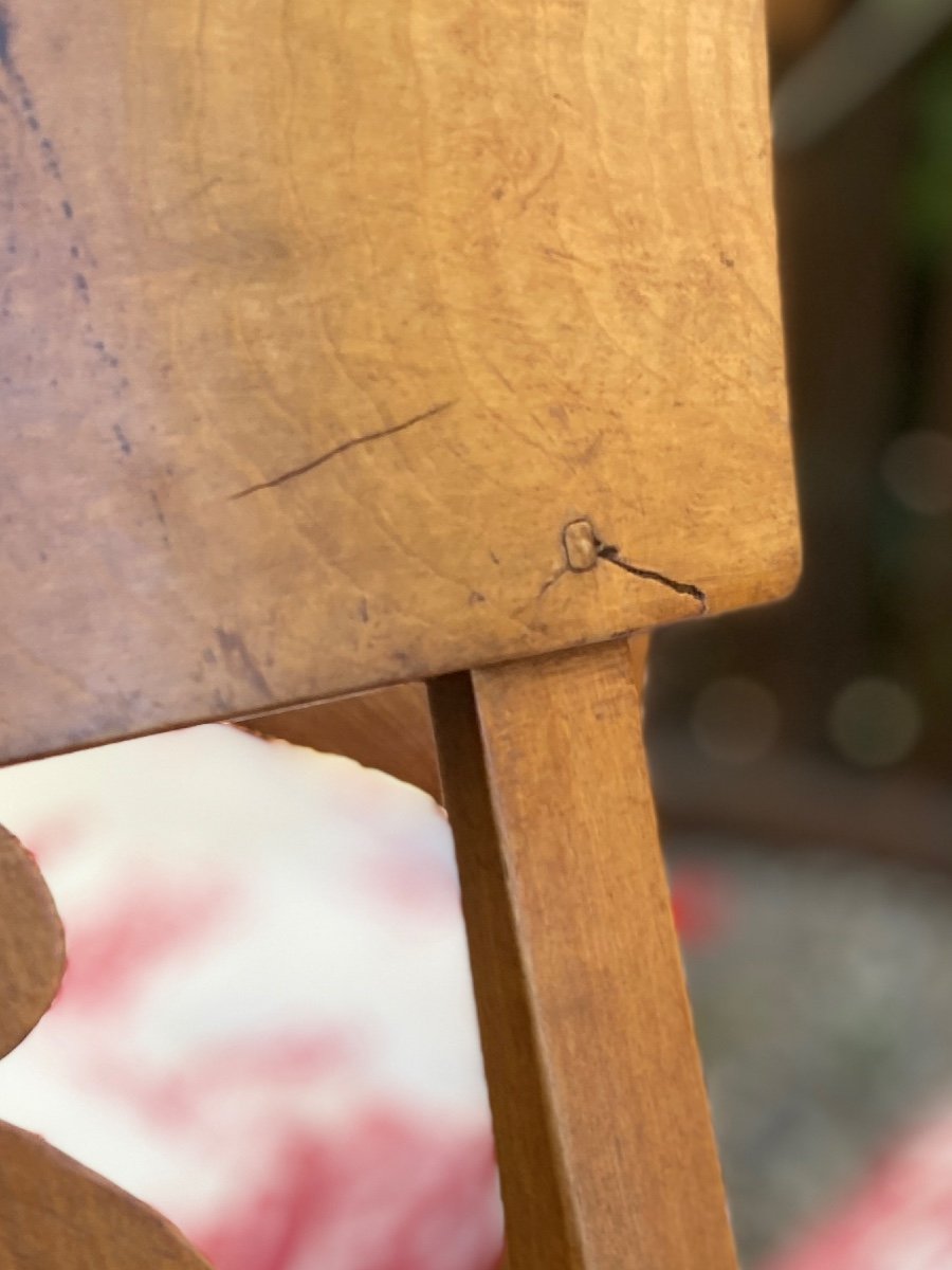 Suite Of 4 Directoire Period Straw Chairs With Cut Backs-photo-8