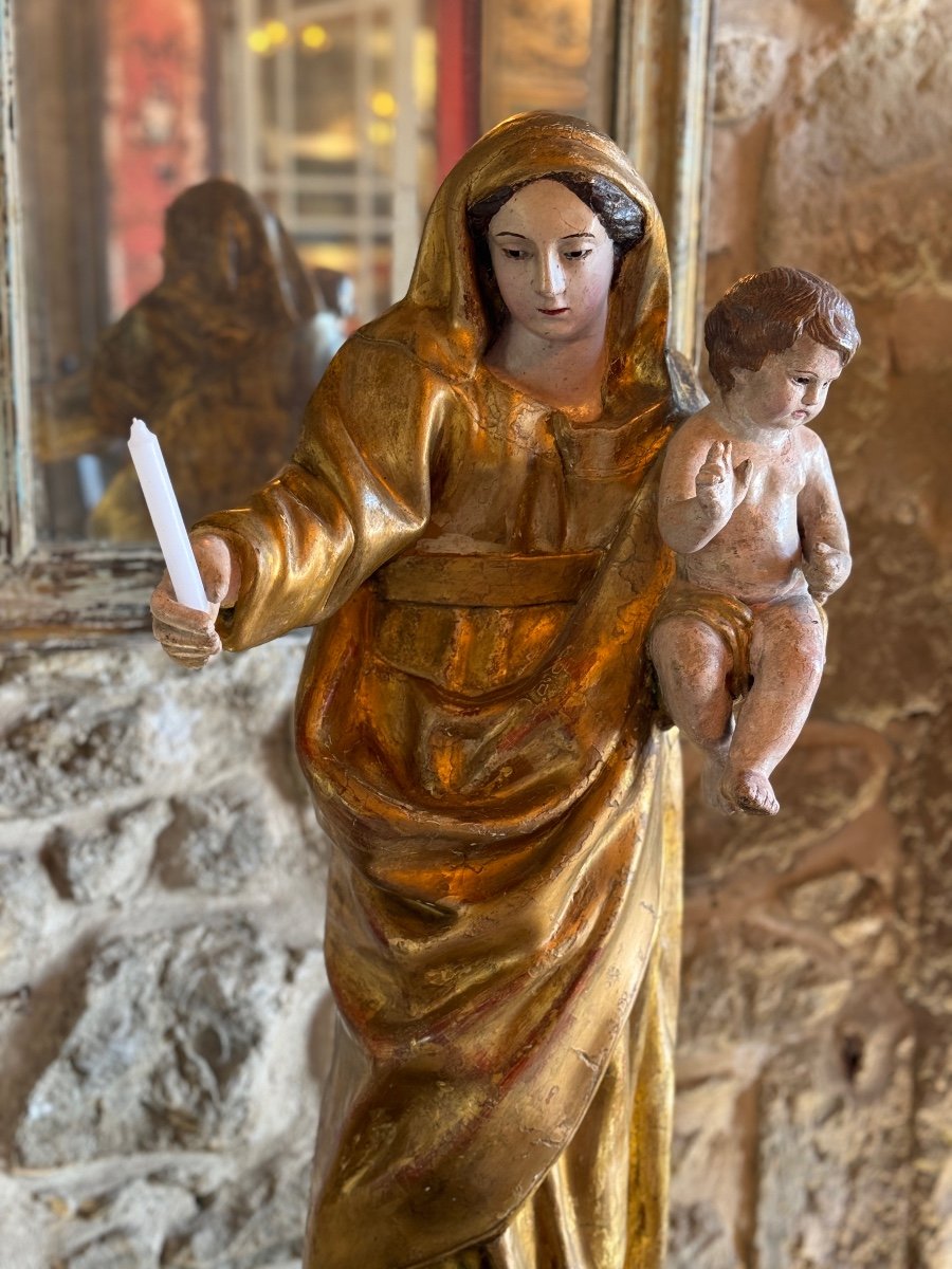 Grande Vierge De Marseille à L’enfant Début 19ème-photo-2