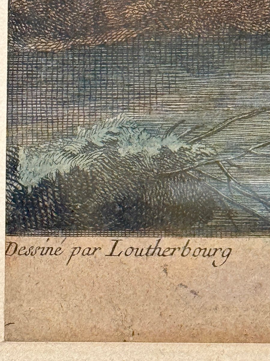 Two 18th Century Aquatints Of Pastoral Scenes From Loutherbourg-photo-3