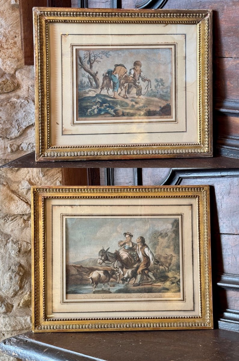 Two 18th Century Aquatints Of Pastoral Scenes From Loutherbourg