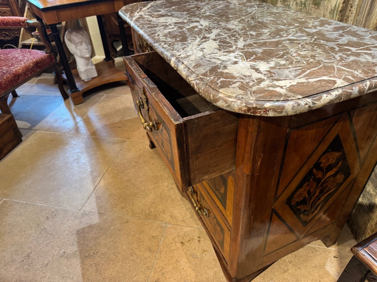 18th Century Marquetry Chest Of Drawers-photo-4