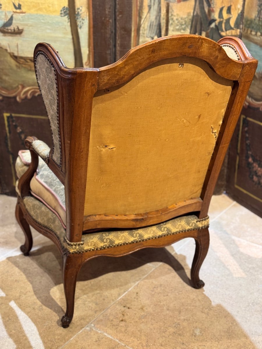 Louis XV 18th Century Wingback Armchair-photo-5