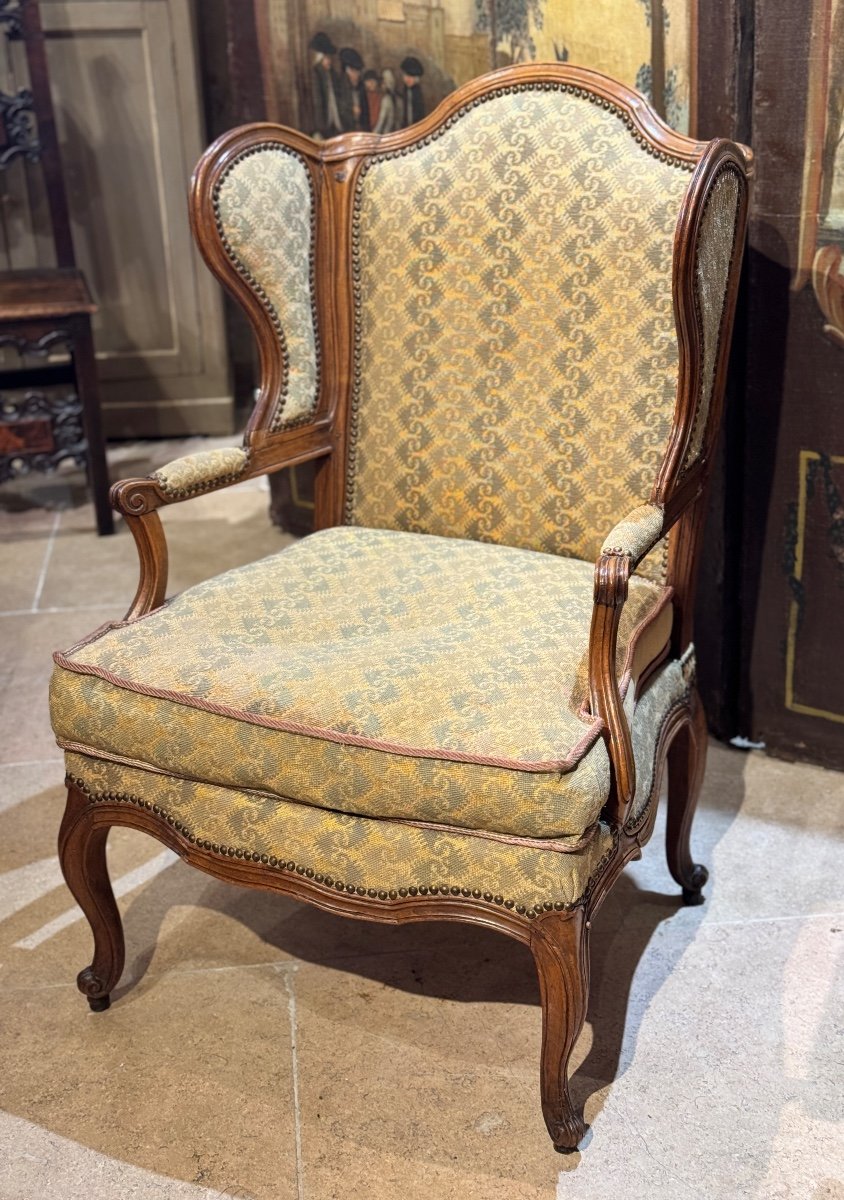 Louis XV 18th Century Wingback Armchair