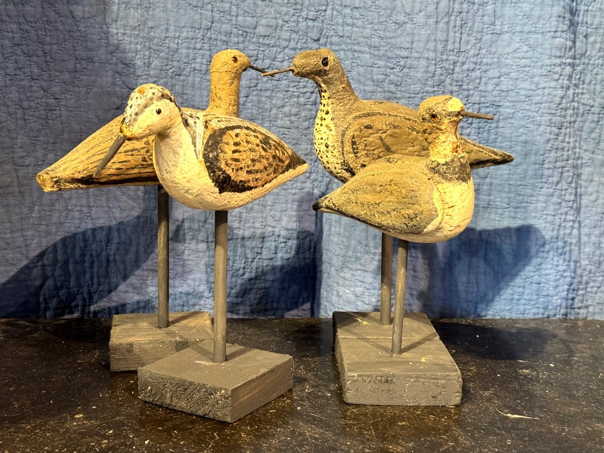 Set Of Four French Hunting Decoys, Early 20th Century