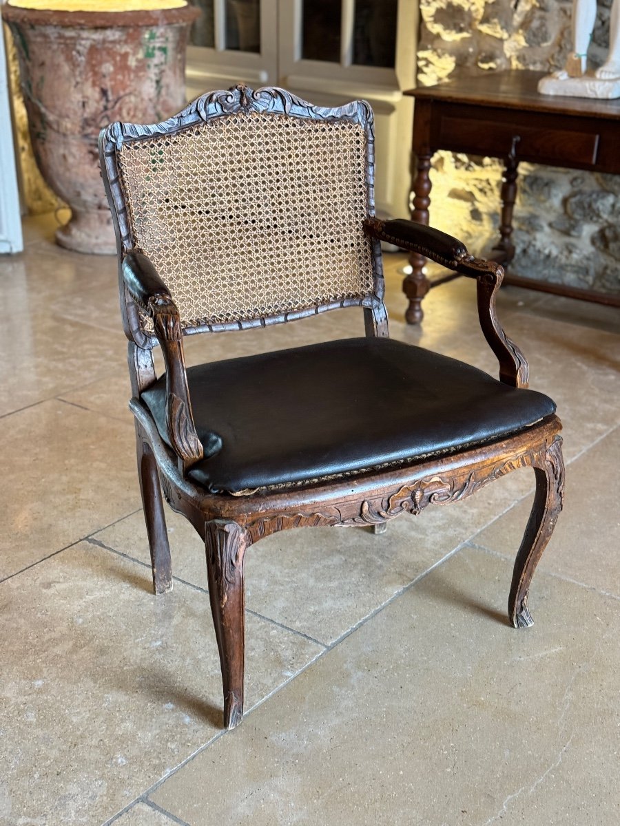 18th Century Regency Caned Office Chair-photo-2