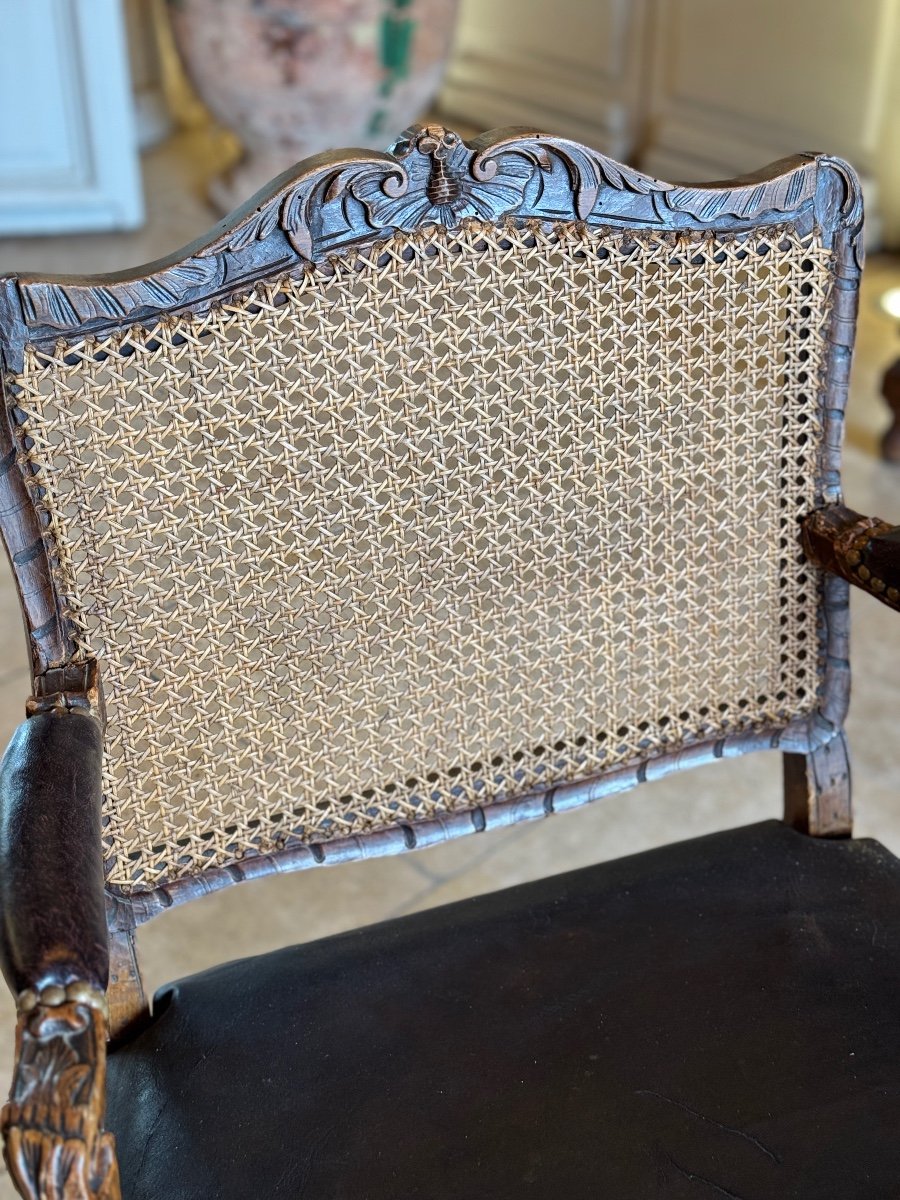 18th Century Regency Caned Office Chair-photo-7