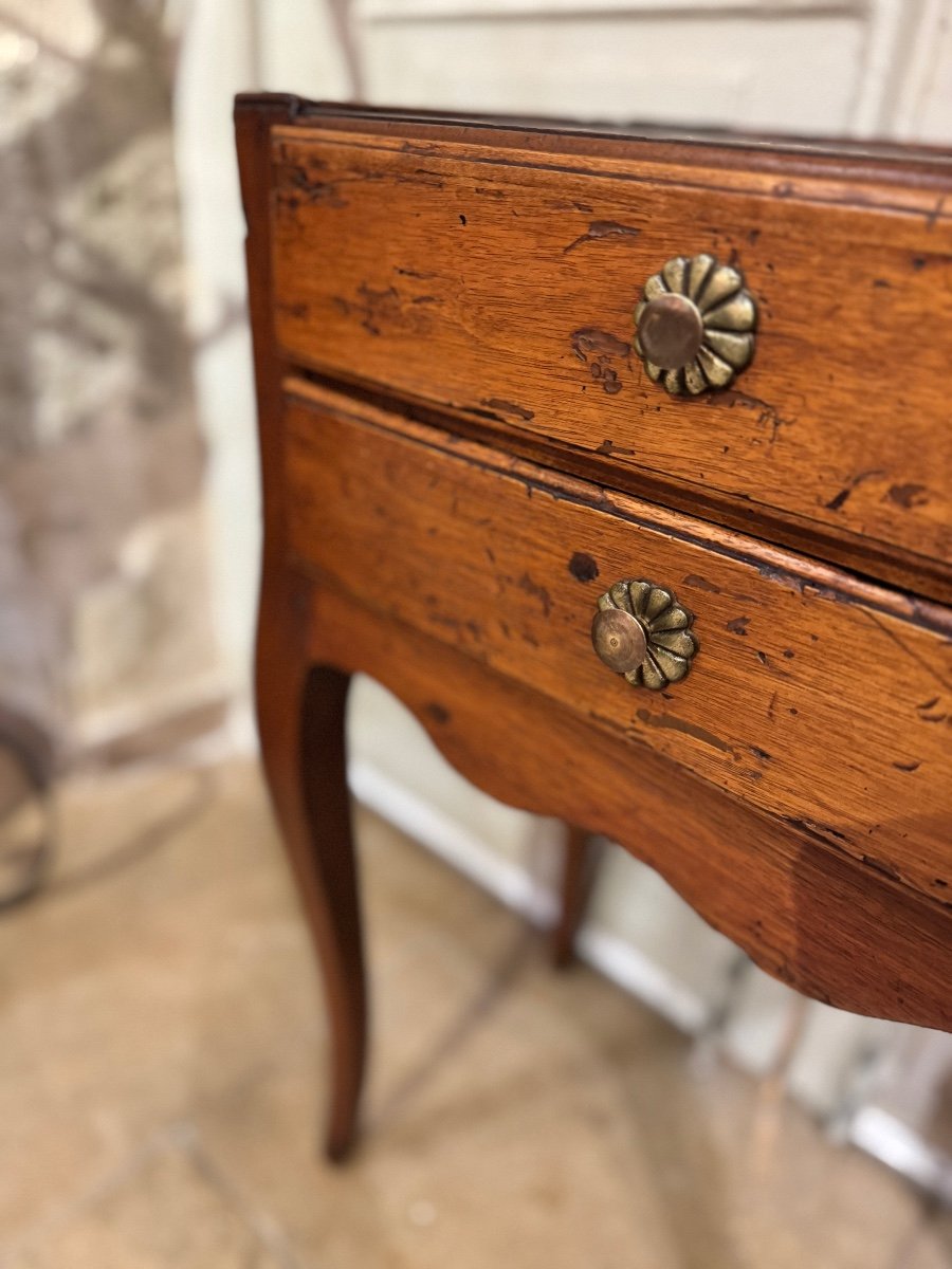 Table De Nuit, Chevet Louis XV En Noyer, XVIIIe Siècle-photo-4