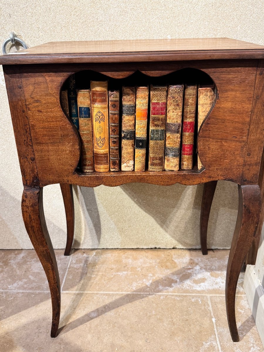 Louis XV Bedside Table In Walnut - 18th Century-photo-4