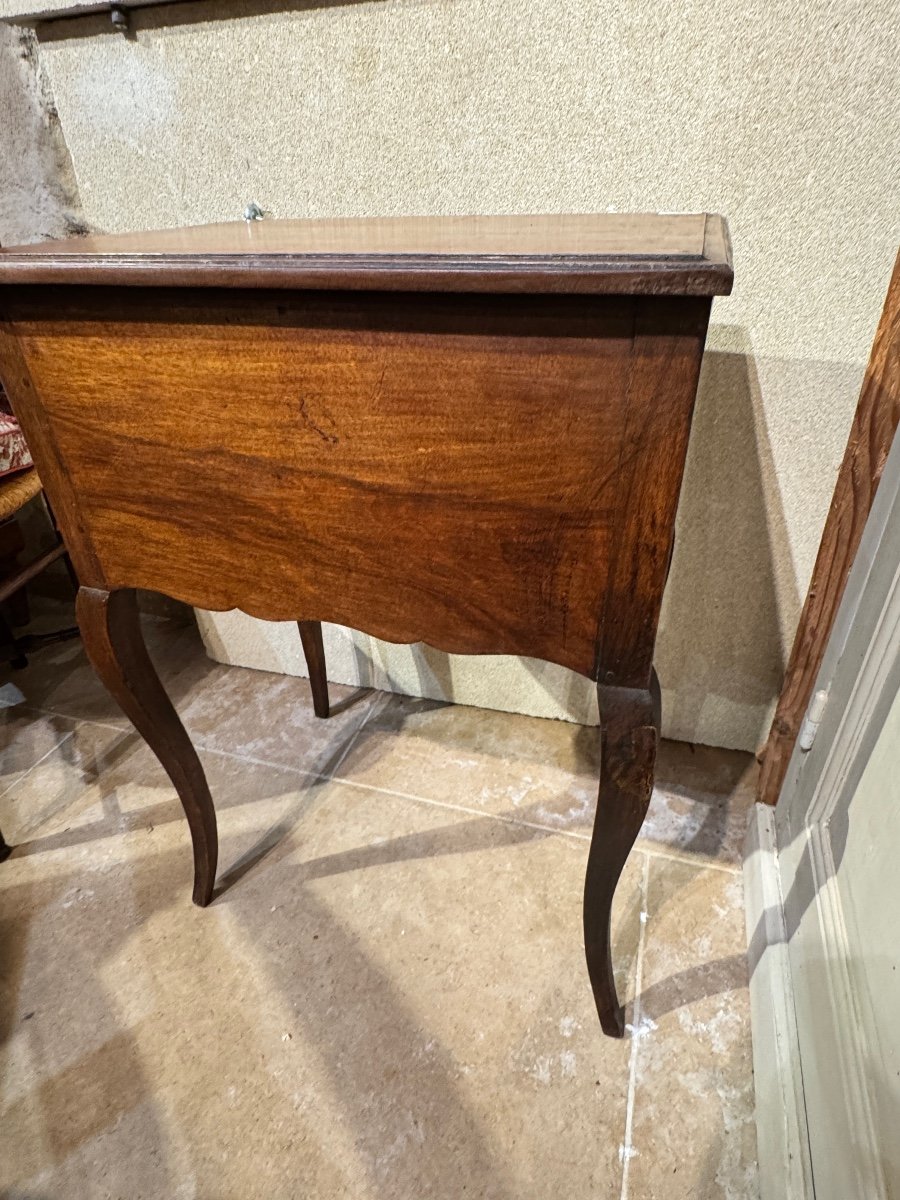 Louis XV Bedside Table In Walnut - 18th Century-photo-3