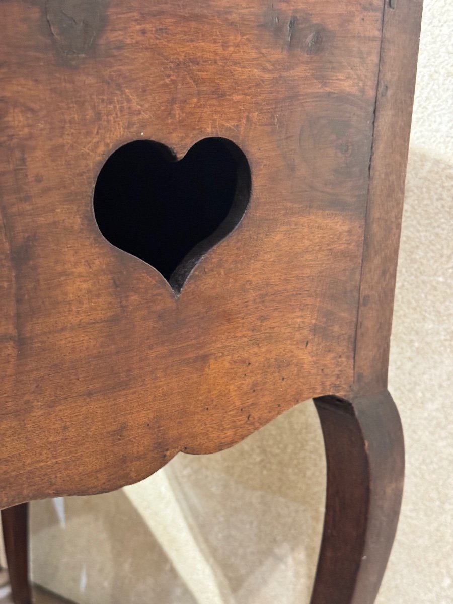 Louis XV Bedside Table In Walnut - 18th Century-photo-4