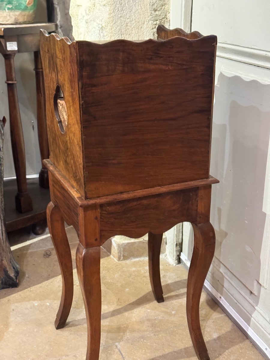 Antique Walnut Bedside Table – 18th Century-photo-2