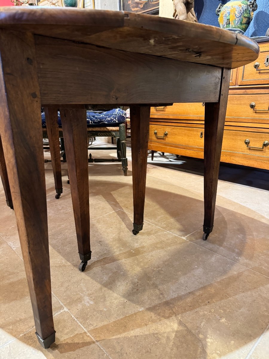 Large Oval Walnut Table - Early 19th Century-photo-5